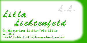 lilla lichtenfeld business card